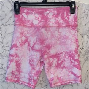FOREVER21 Pink Tye Dye Biker Shorts